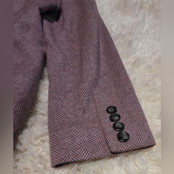 Pendleton Women's Tweed Herringbone Blazer - Purple - Size 4 EUC - Picture 5 of 11